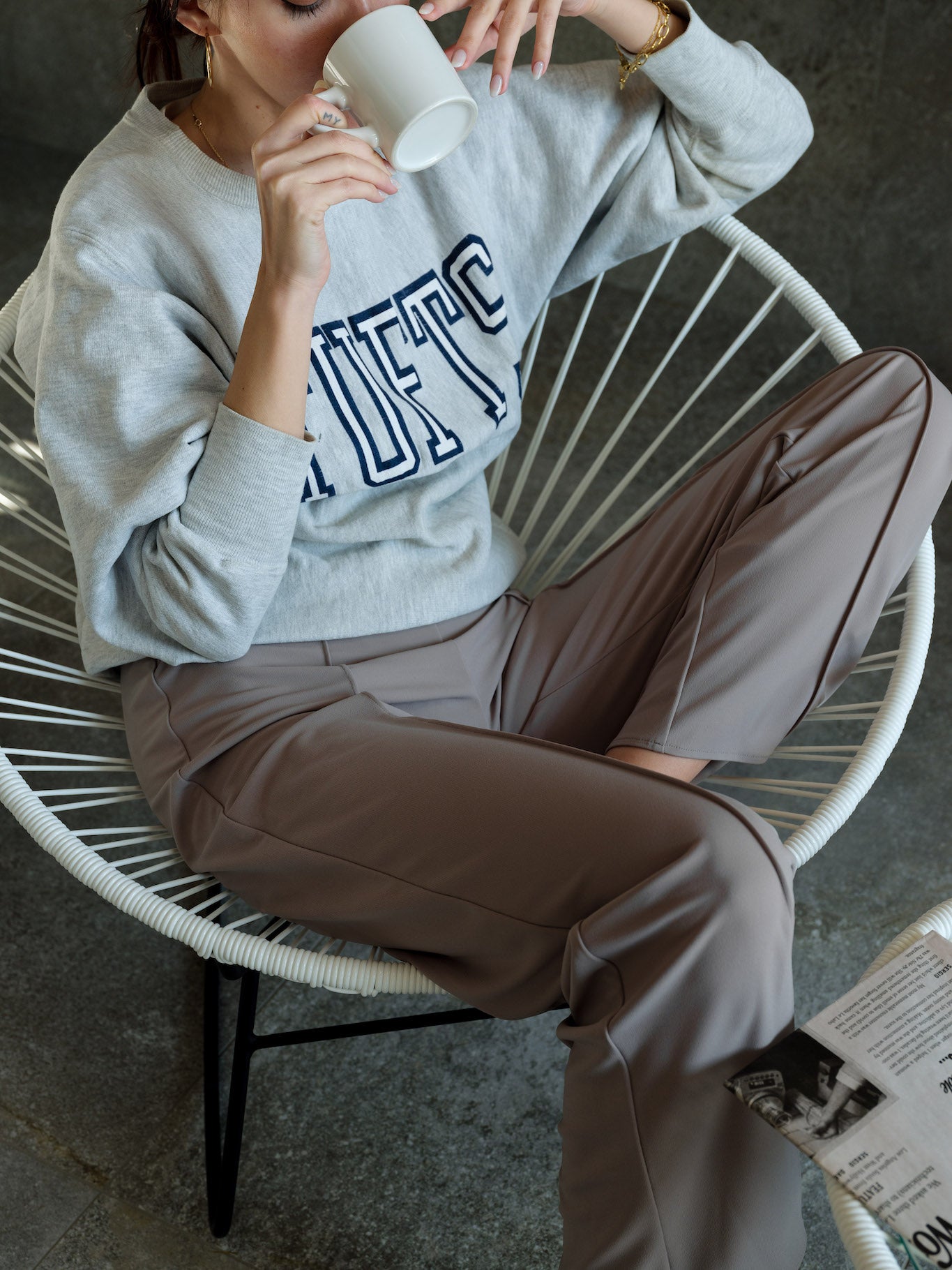 REiL PIN TUCK JERSEY PANTS