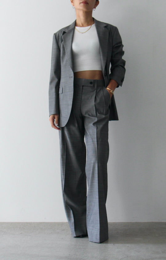 REiL GRAY PIN CHECK TAILORED JACKET