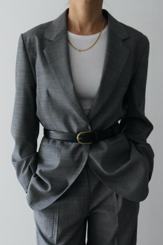 REiL GRAY PIN CHECK TAILORED JACKET