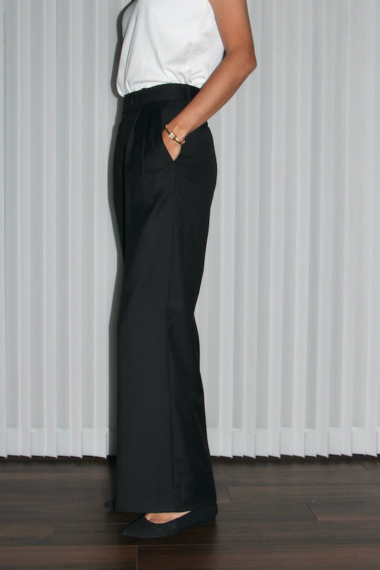 REiL SOLID BLACK TAILORED PANTS