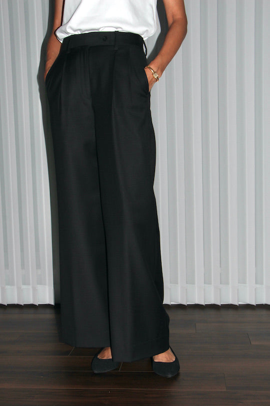 REiL SOLID BLACK TAILORED PANTS