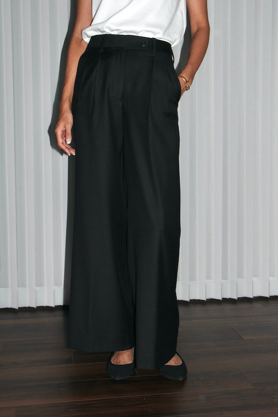 REiL SOLID BLACK TAILORED PANTS