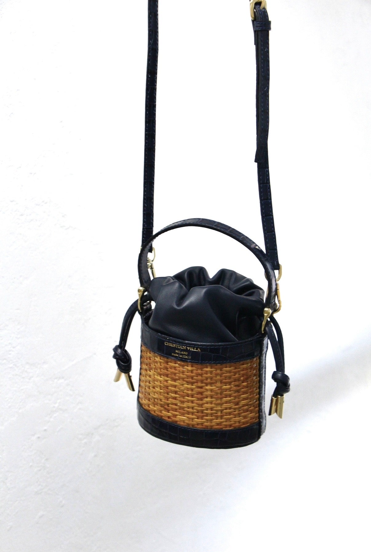 CHRISTIAN VILLA / Rattan Bucket Bag