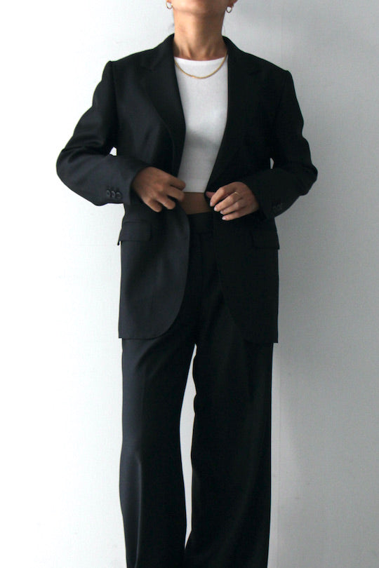 REiL SOLID BLACK TAILORED JACKET