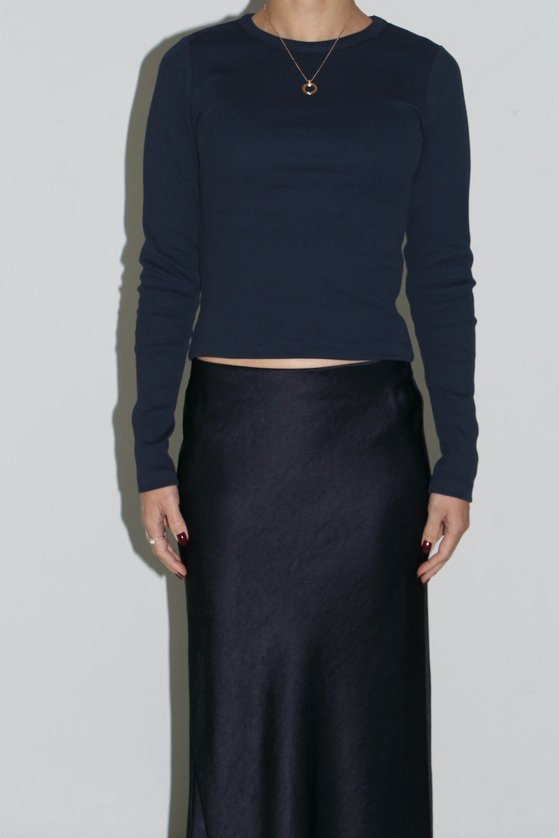 JAN N JUNE RIB LONGSLEEVE MURI - NIGHTFALL