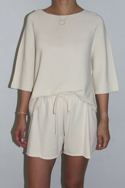 LIVIANA CONTI / SUMMER KNIT SHORT PANTS / BUTTER YELLOW