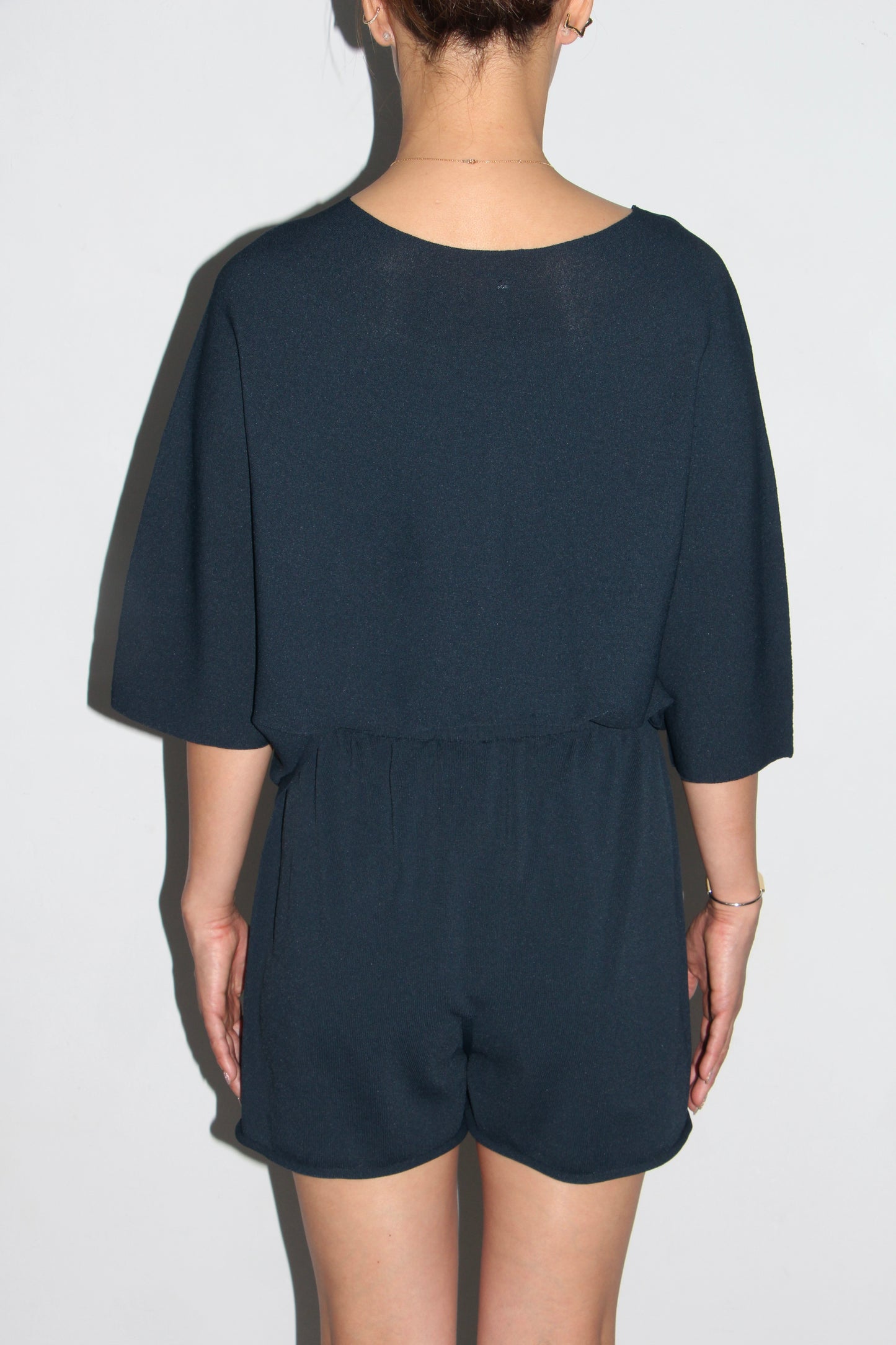 LIVIANA CONTI / SUMMER KNIT SHORT PANTS / TEAL BLUE