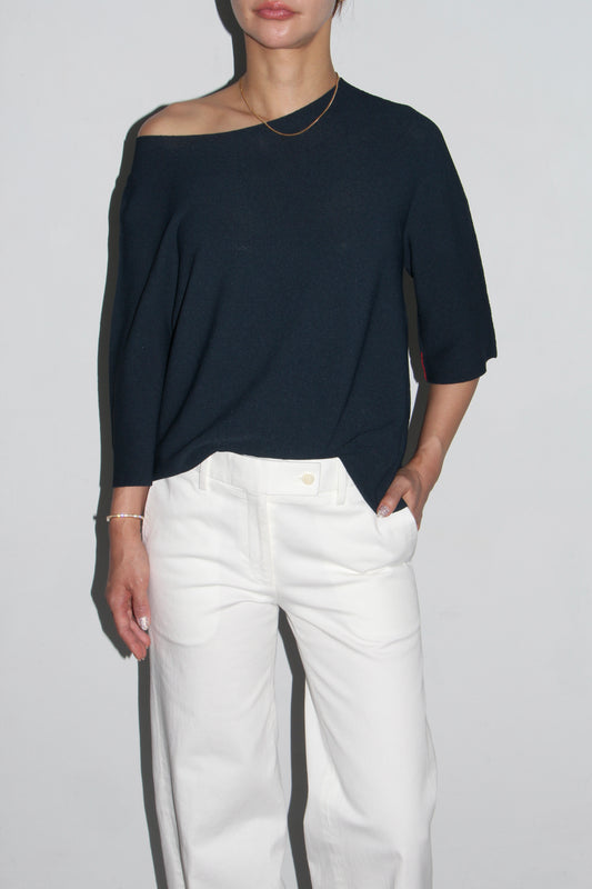 LIVIANA CONTI / SUMMER KNIT TOP / TEAL BLUE